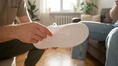 Ich reibe mit einem Wattestäbchen über die Sohle – und rutsche nicht mehr, selbst auf blankem Eis: Einmal reicht für den ganzen Winter.